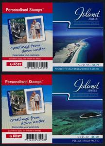 Australia 2633a,4a Booklet Pane MNH Island Jewels