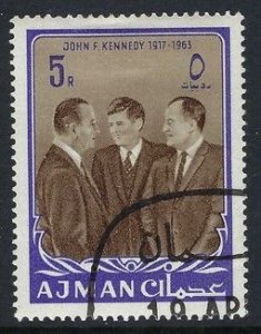 Ajman Sc #25: President John F. Kennedy, 1964 5r CTO. CV $2