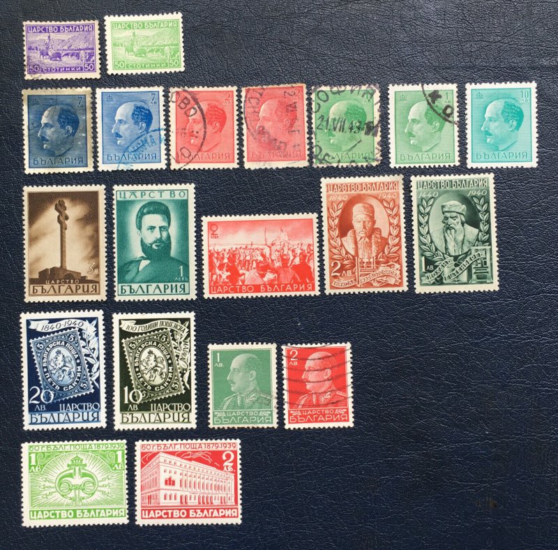 Bulgaria Stamps,1940,Sc#350-388,first Postage Stamps, Tsar Boris,postal System