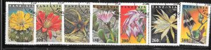 Tanzania  #1388-1394  Cactus Flowers set complete (CTO) CV$6.50