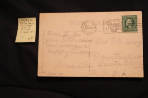 Scott US 462 on PC San Francisco (Expo slogan) to Mountain View CA (#D51)