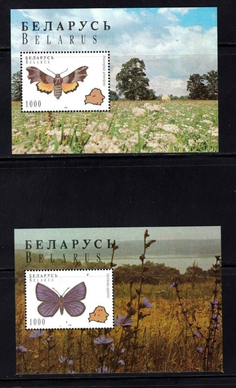 Belarus Souvenir Sheets #139 & 140, MNH, XF, topical, Butterflies