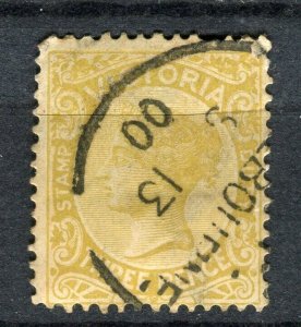 VICTORIA; 1890s early classic QV issue fine used 3d. value fair Postmark