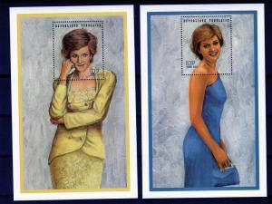 Togo 1997 Diana Princess of Wales 9 Souvenir Sheets MNH  Sc # 1799-1804