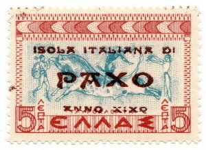 (I.B) Italy Postal : Italian Occupation of Greece 5L (Paxo)