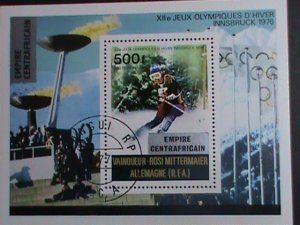 Central Africa Stamp-1976- 12th Winter Olympic Innsbruck'76 CTO-S/S sheet