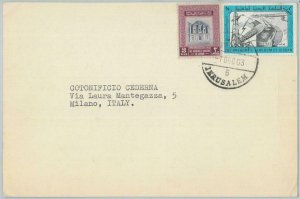 74915 - JORDAN - POSTAL HISTORY -   POSTCARD from RAMALLAH to ITALY  1963