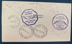 1934 Aukland New Zealand First Flight airmail Cover FFC To Kaitaia New Guinea