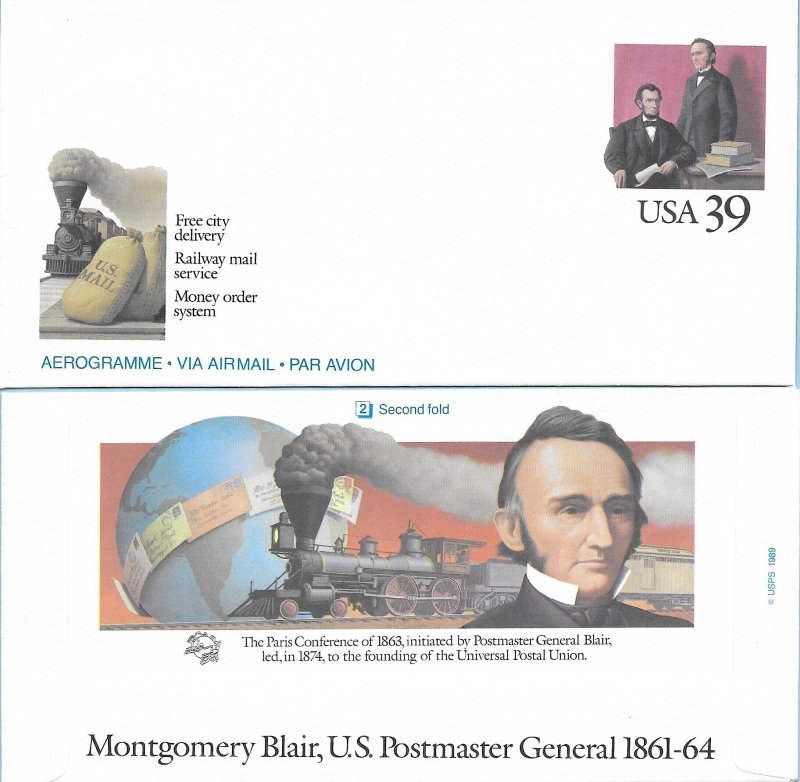 Scott# UC62  Die A22 Folded US Postal Cards and Stationary