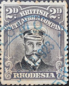 Rhodesia Admiral Die III 2d with Kalomo in Blue (DC) postmark