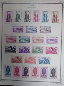 collection on pages Togo 1940-60 KF: CV $119