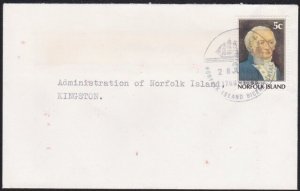 NORFOLK IS 1988 local 5c rate cover - Bicentenary commem pmk...............B1621