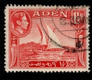 ADEN SG19 1937 1½a SCARLET FINE USED