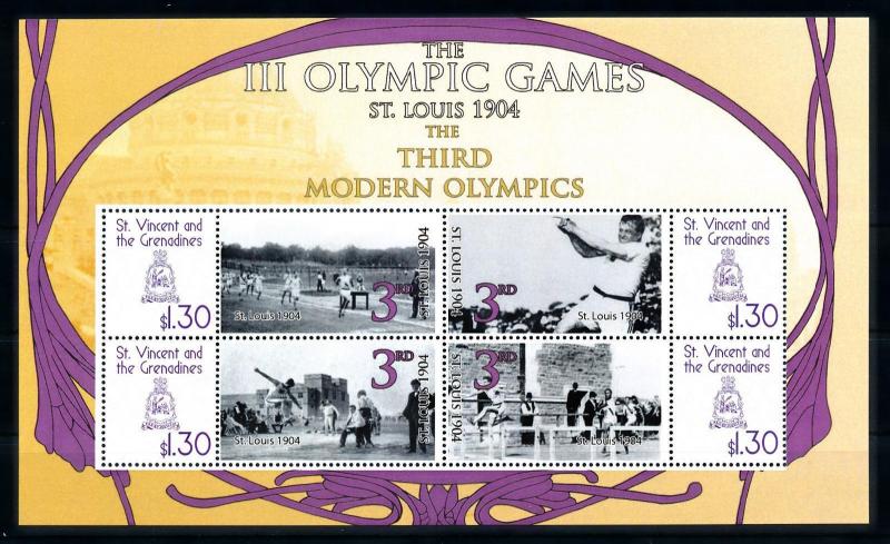 [93038] St. Vincent & Gren. 2009 Olympic Games St. Louis Athletics Sheet MNH