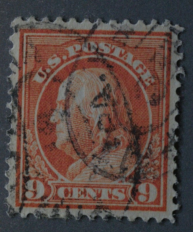 United States #415 Used VF/XF 9 Cent Franklin Overlapping Place Cancels