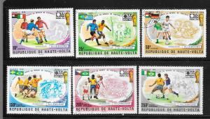 Burkina Faso #335-337,C193-C195  World Cup (U) CV $3.50