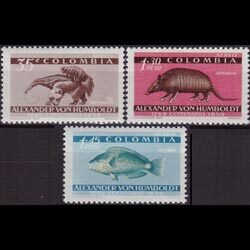 COLOMBIA 1960 - Scott# C357-9 Wildlife Set of 3 NH