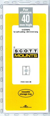 Scott Mounts Clear 40mm STRIP 265mm, (Pgk. 10) (00949C)