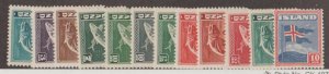 Iceland Scott #217a,218-220,221b,222-228 Stamps - Mint NH Set