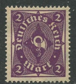 GERMANY. -Scott 185- Definitives -1922- Mint - Wmk 126 - Single 2m Stamp