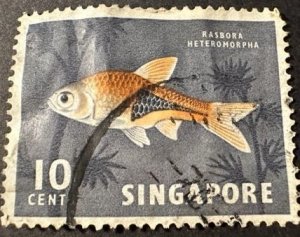 Singapore 1962 10C fish used