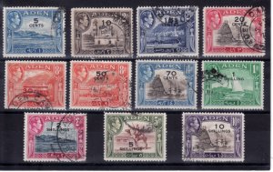 Aden #36-46   VF, Used, Complete Set, CV $35.15   .....  0020035