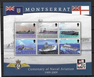 MONTSERRAT SGMS1444 2009 NAYAL AVIATION  MNH