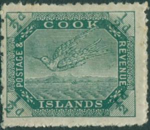 Cook Islands 1913 SG39 ½d deep green White Tern MH