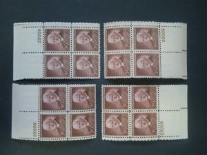 #1062 3c George Eastman Plate Block #25009 Matched Set MNH OG F/VF