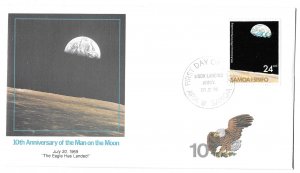 10th Anniversary of Man on the Moon, Samoa 1979 Scott 509 First Day Cover