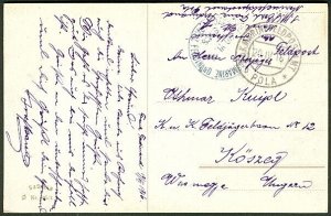 AUSTRIA/HUNGARY 1916, Naval postcard, ERZHERNOG