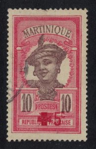 Martinique Woman Surch 5c and red cross 1915 Canc SC#B1 SG#83