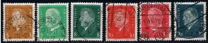 Germany 1928 Sc.#383 and more used,  compl. set Reichspresidents