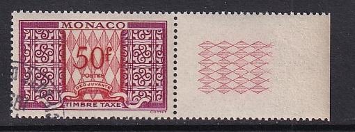 Monaco  #J38  1950  cancelled   postage due     50 fr