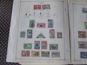 Liberia 1892-1976 Stamp Collection on Scott International Stamp Album Pages