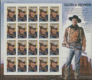 #3876 - 37cent JOHN WAYNE MNH SHEET