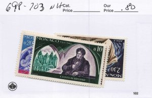 MONACO  698-703   MNH