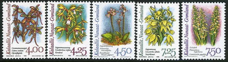 Greenland 279-83 MNH - Orchids