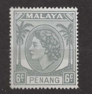 Malaya-Penang # 33   QE II  6c     (1) Mint NH