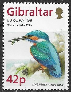 Gibraltar ~ Scott # 796 ~ MNH ~ Kingfisher
