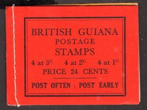 British Guiana 1945-9 SG SB 9e, a few toned perfs on 1c, otherwise VF