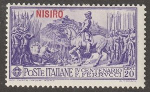 Italy, Stamp, Scott#12,  mint, hinged,  NISIRO, 20 cent, horse,