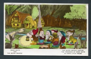 1943 Walt Disney Snow White & Seven Dwarfs Postcard - Paddington, England