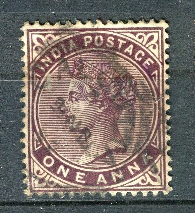 INDIA; 1890s early classic QV issue 1a. value, + fair Postmark,