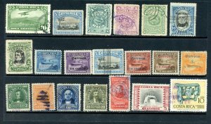 COSTA RICA - 46 Stamps Reg, Official, Air Post all good condition.