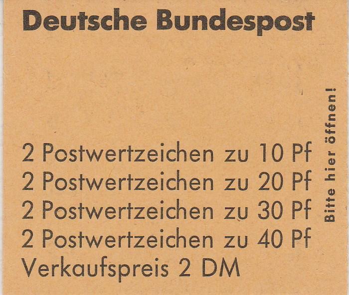 Germany #1075b In Complete Booklet  CV $5.25 (A16758)