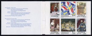 Sweden 2070a MNH, Swedish-French Cultural Relations Cplt. Booklet from 1994.