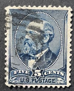 US #216 Used VF 5c Garfield 1888 SCV~$20 [G24.4.2]