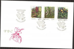 Aland Finland 1989 Flowers Orchids FDC