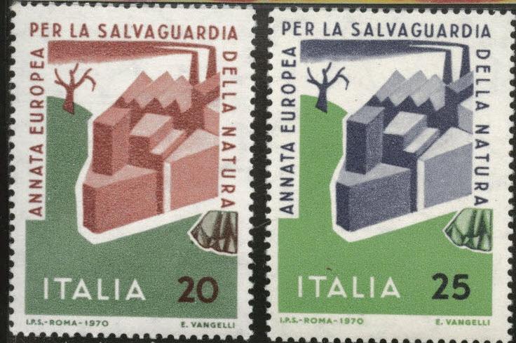 Italy Scott 1029-30 MNH** 1970 Nature conservation set